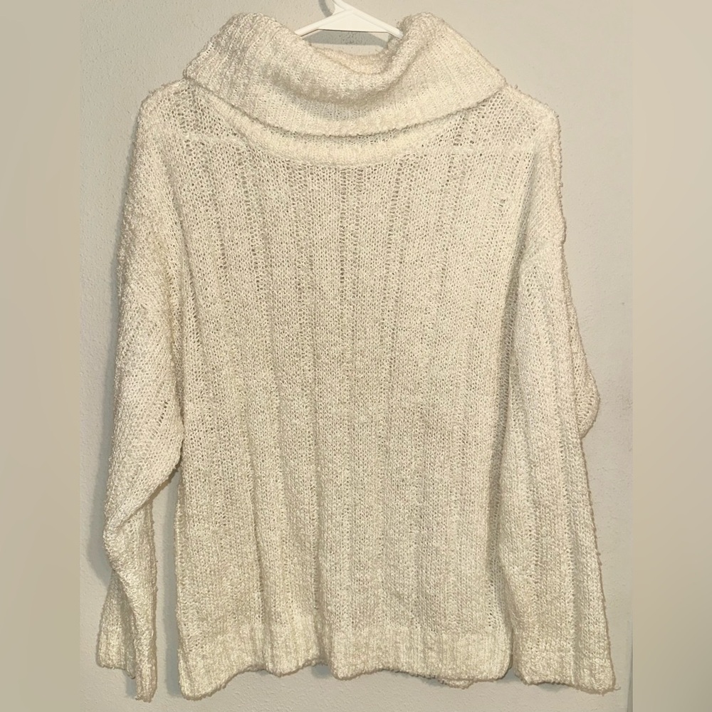 Gotham Off White Turtleneck Sweater
